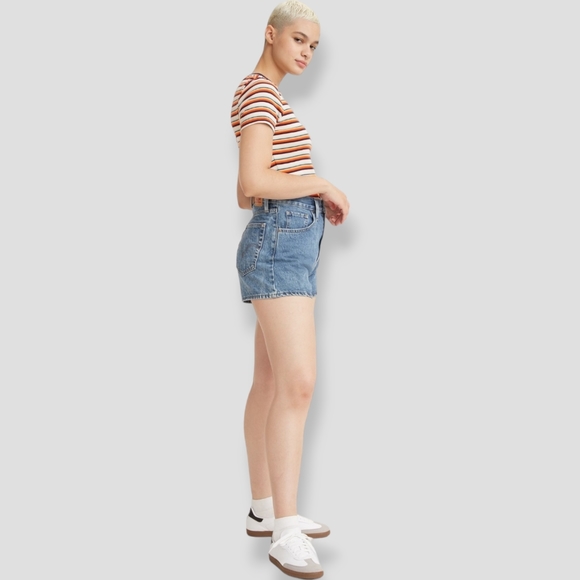 Levi's Pants - LEVI'S High-Waisted Mom Denim Shorts Blue